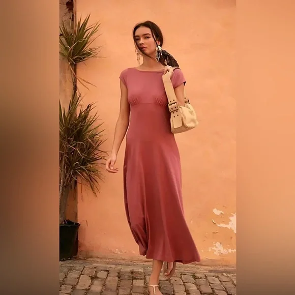 free people pink flowy dress O'Neill Women's Layken Camella Mini Dress in Cork, Size XS, Viscose main image 1